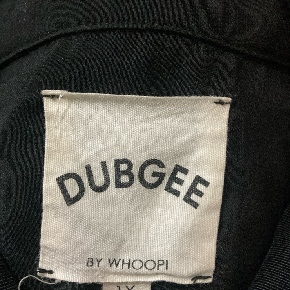 Dubgee by Whoopi Black Shirt Dress Long Sleeve Belted - Picture 4 of 10